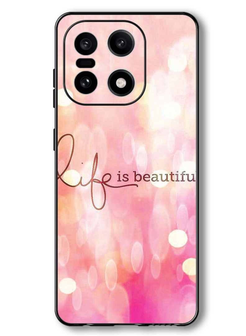 Theodor Case Compatible with OnePlus 15 6.78 Inch Protection Shockproof Bumper Cover Life Is Beautiful - Image 1